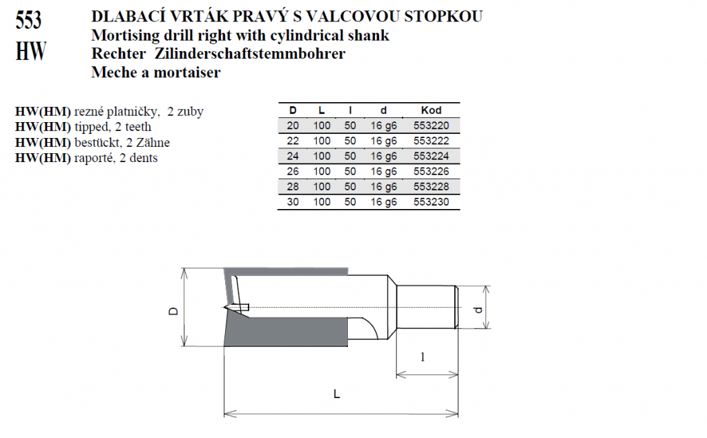 DLABACÍ VRTÁK PRAVÝ S VALCOVOU STOPKOU 01