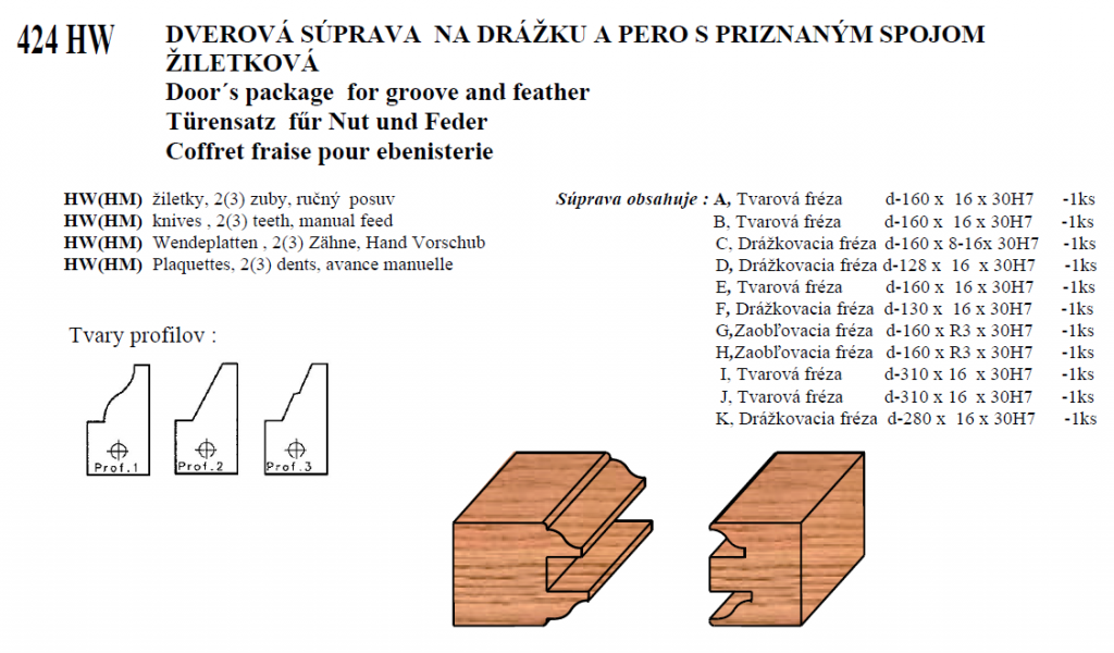 DVEROVÁ SÚPRAVA NA DRÁŽKU A PERO S PRIZNANÝM SPOJOM 01