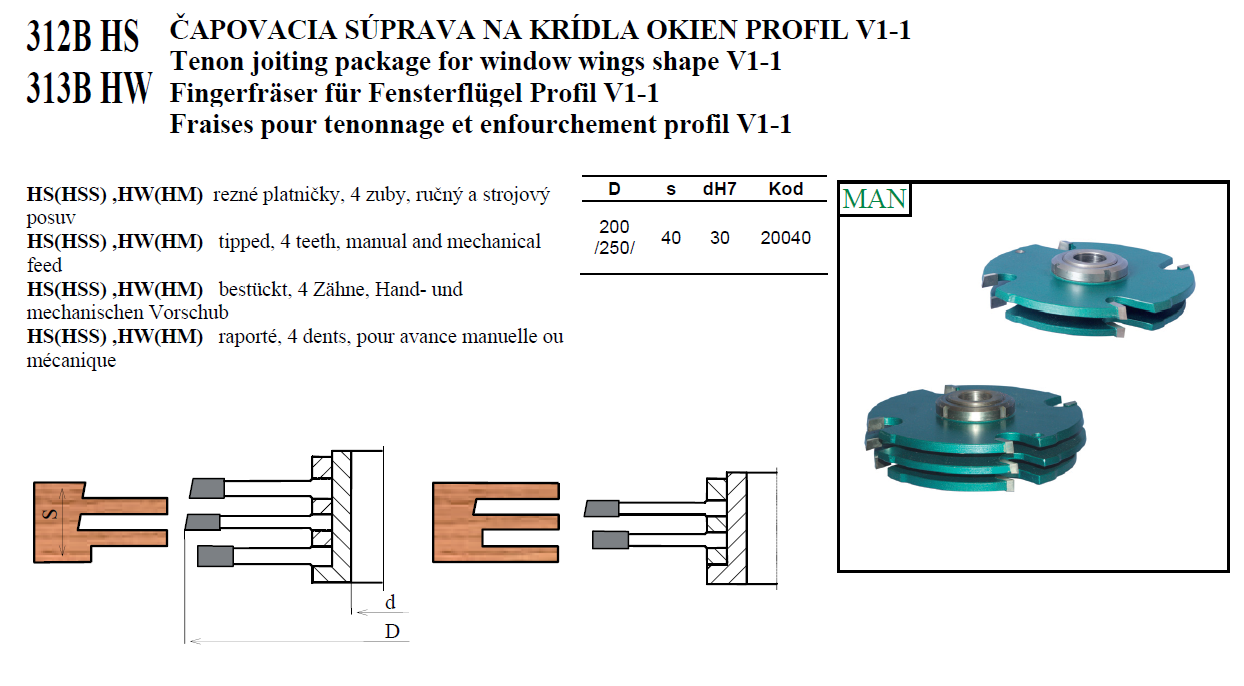 312B HS a 313B HW ČAPOVACIA SÚPRAVA NA KRÍDLA OKIEN PROFIL V1-1